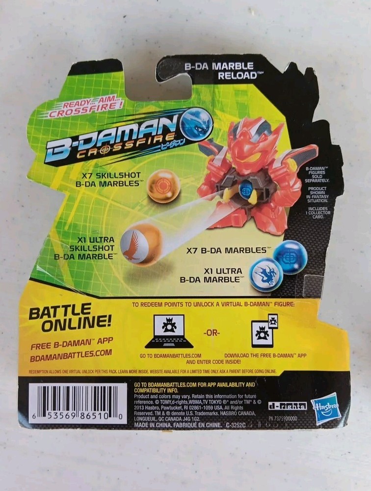 (1) B-Damon Crossfire B-DA Marble Reload 16 marbles NEW in Package