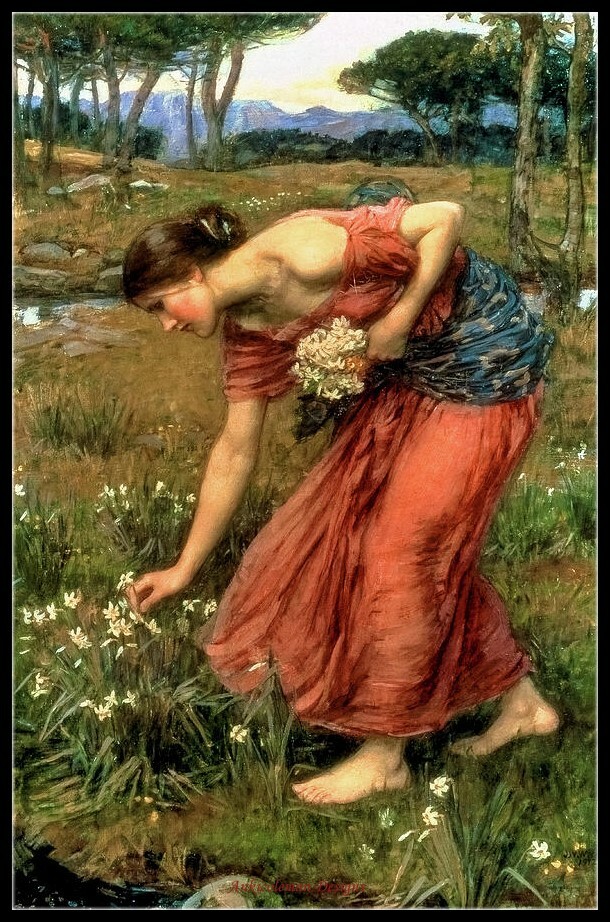 Narcissus-Chart Needlework Crafts DIY-Counted Cross Stitch Pattern