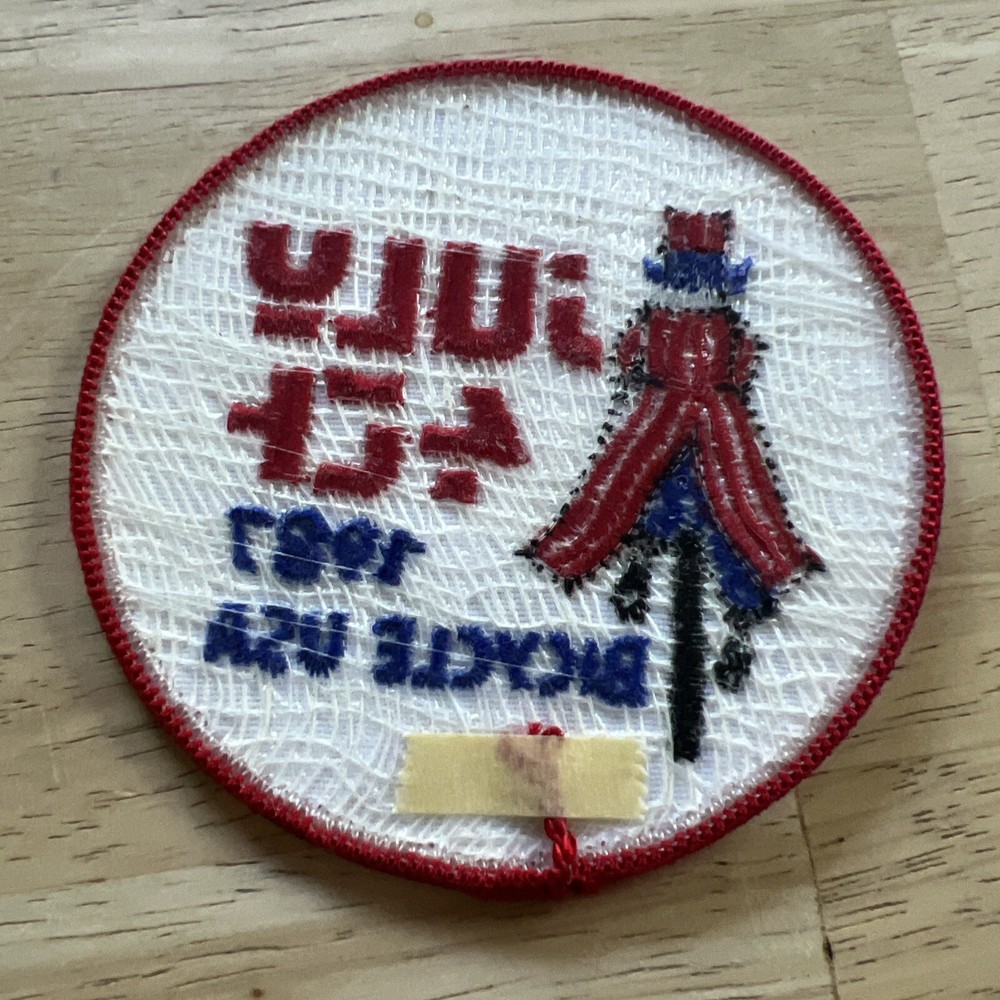 Vintage 1987 July 4th bicycle USA patch