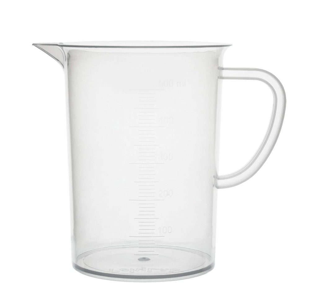EISCO Plastic Pitcher, 500mL - Molded Graduations - Chemical Resistant &...