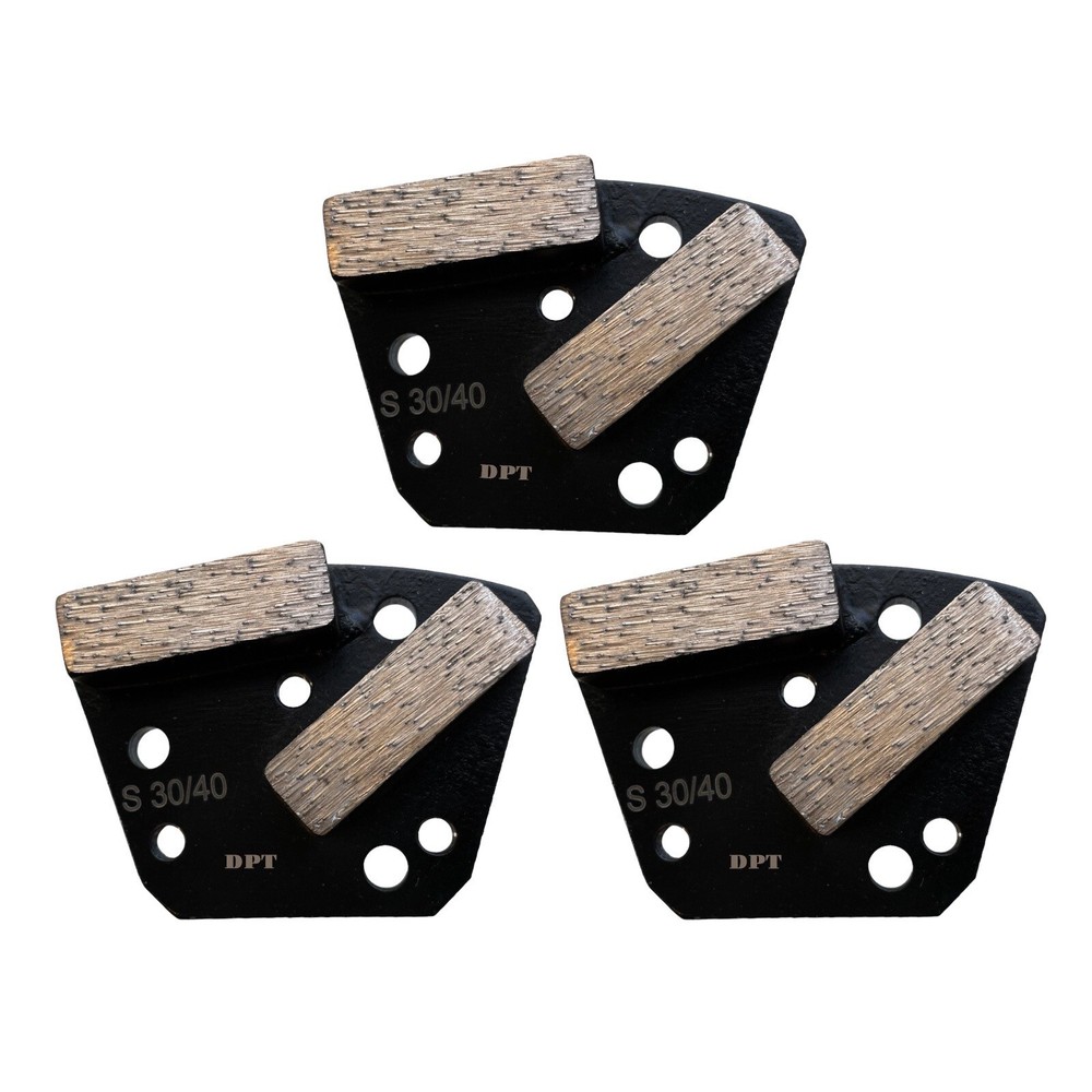 9 Pack Trapezoid Grinding Discs for Bolt on Concrete Floor Grinders Hard Bond