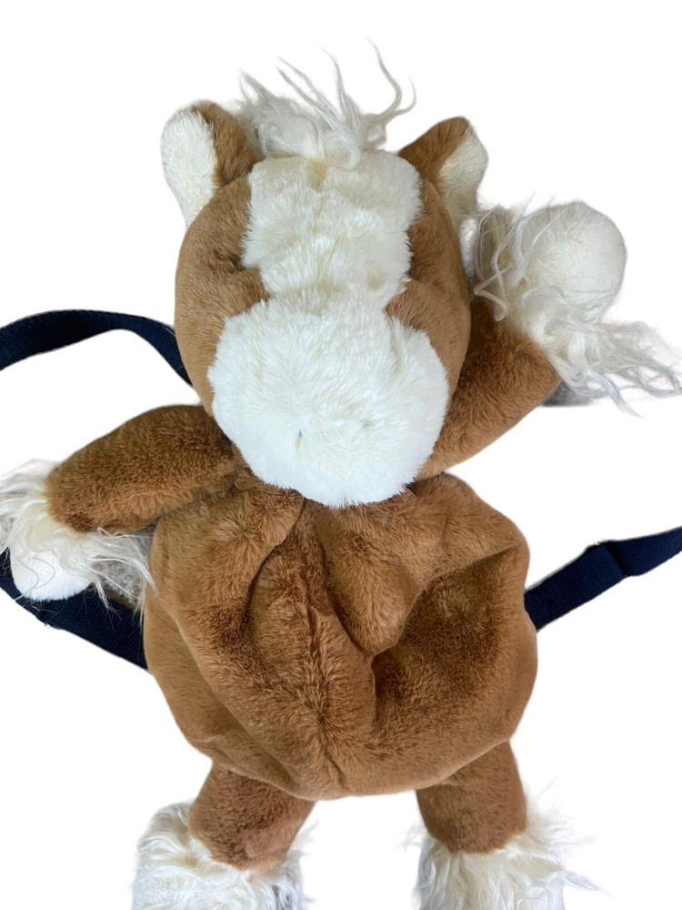 Mudpie Backpack Plush Horse Pony Adjustable Straps  Brown/ White Cosplay