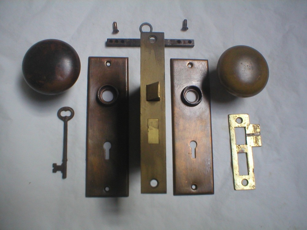 Antique Craftsman Era Solid Brass Door Hardware
