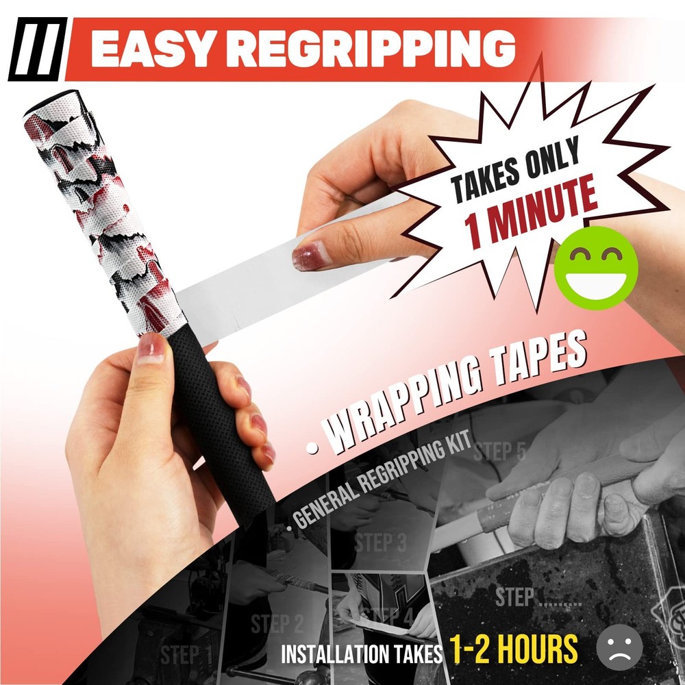EAGLE WORK Golf Grip Wrapping Tapes, Innovative Regripping White, 3 pack