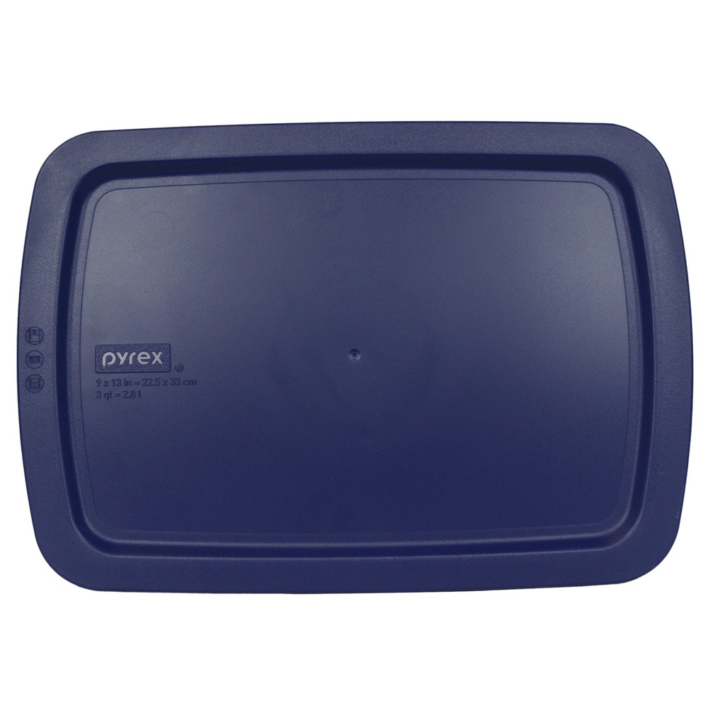 Pyrex C-233-PC Blue Rectangle Plastic Replacement Storage Lid (4-Pack)
