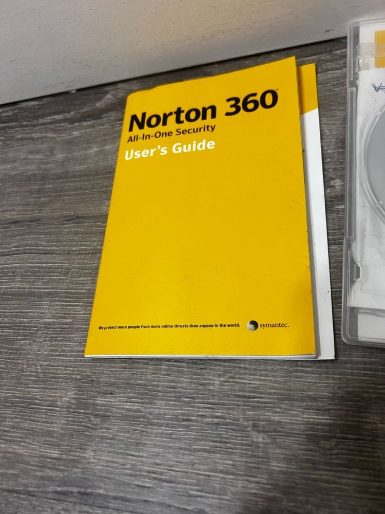 Norton 360 Antivirus Software CD With Manuel Guide Book