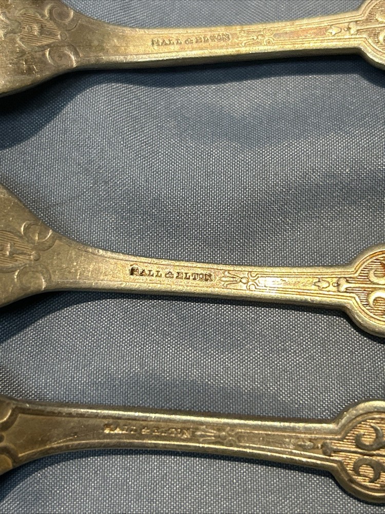 3 Vintage Hall & Elton Silver Plated Forks