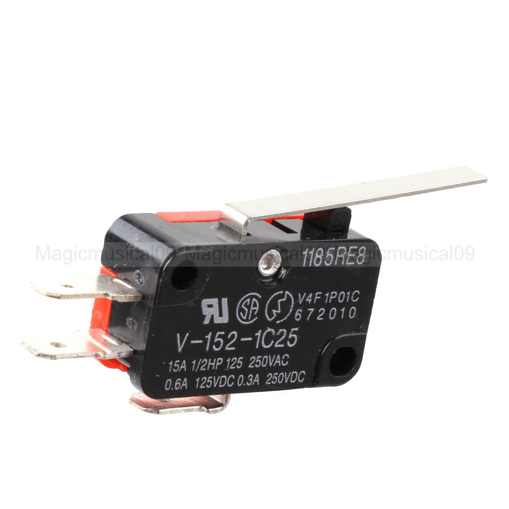 10pcs V-152-1C25 Long Hinge Roller Lever AC DC Micro Switch