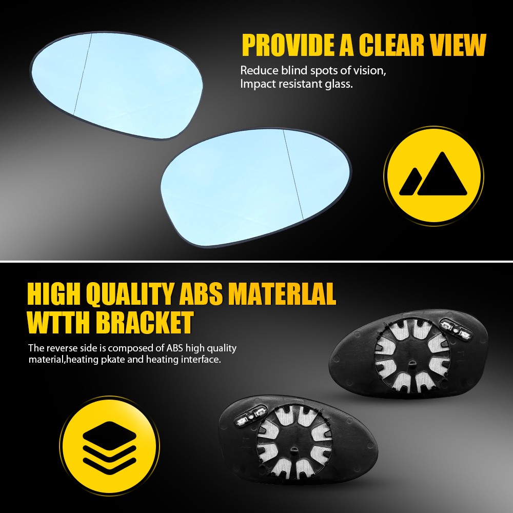 Blue LH RH Side View Mirror Glass for BMW E46 M3 E90/E91/E92/E93 E81/E82/E87/E88