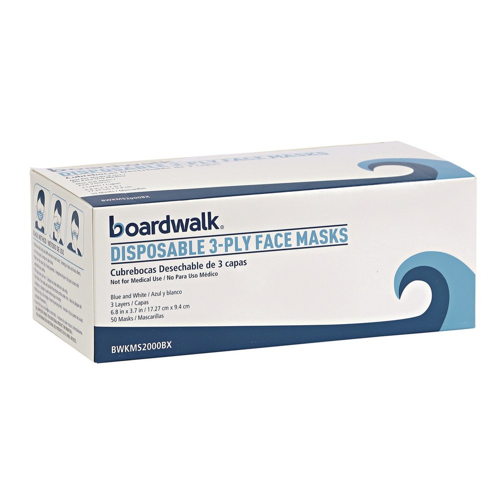 Boardwalk MS2000 3-Ply General Use Face Mask - Blue (2000/Carton) New