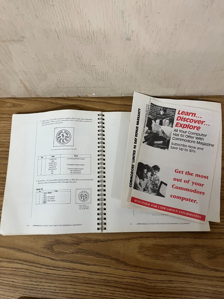Commodore 64C System Guide Learning BASIC 2.0 Original Spiral Bound Manual