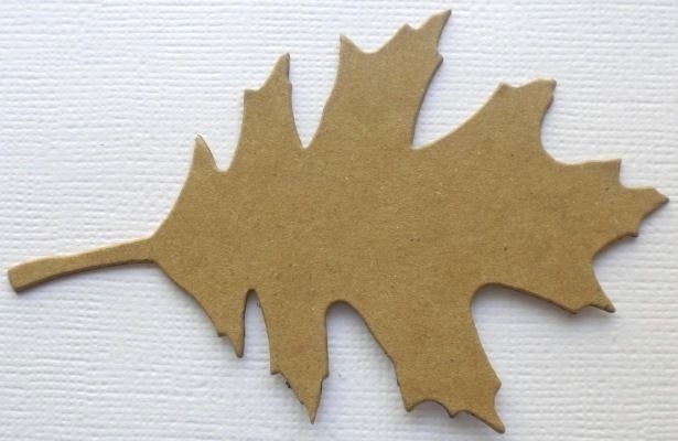 {4} *OAK LEAF* Tattered Leaves Style 2 - Bare Chipboard Die Cuts