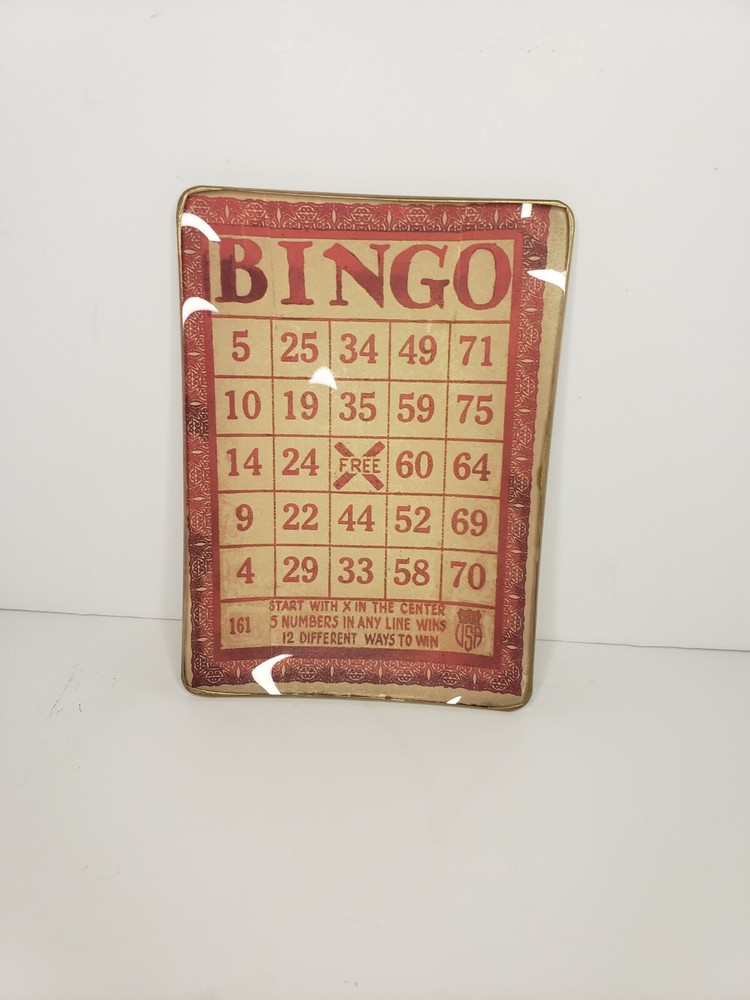 Bingo art glass candy dish