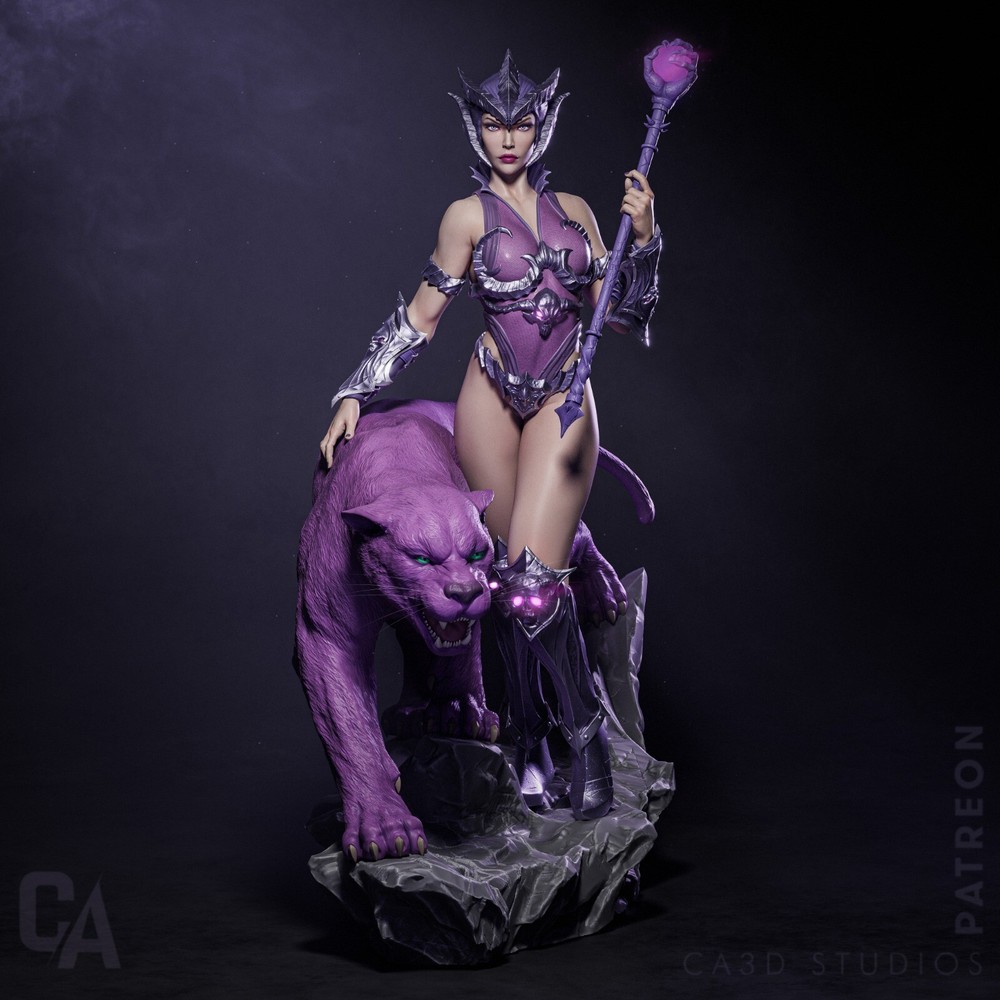 Evil Lyn (1) Unpainted 1/12 resin model kit and base ca3d