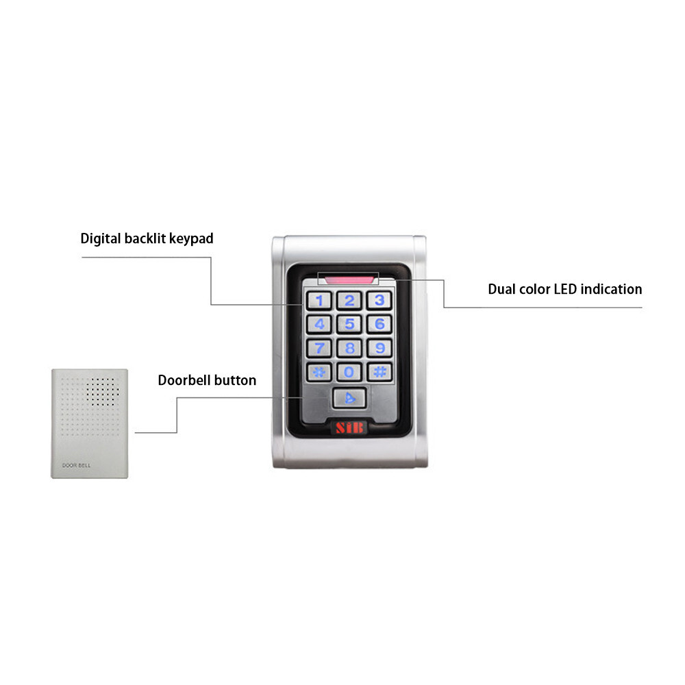 Metal Case Standalone Access Control Waterproof IP68 RFID EM Reader Keypad