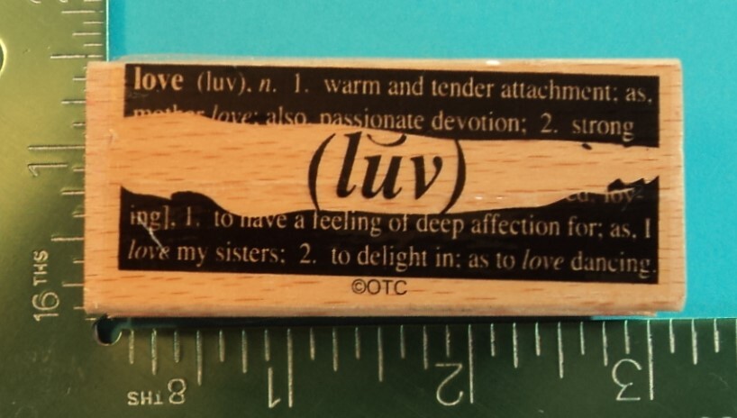 LUV - LOVE Dictionary Definition Rubber Stamp by OTC
