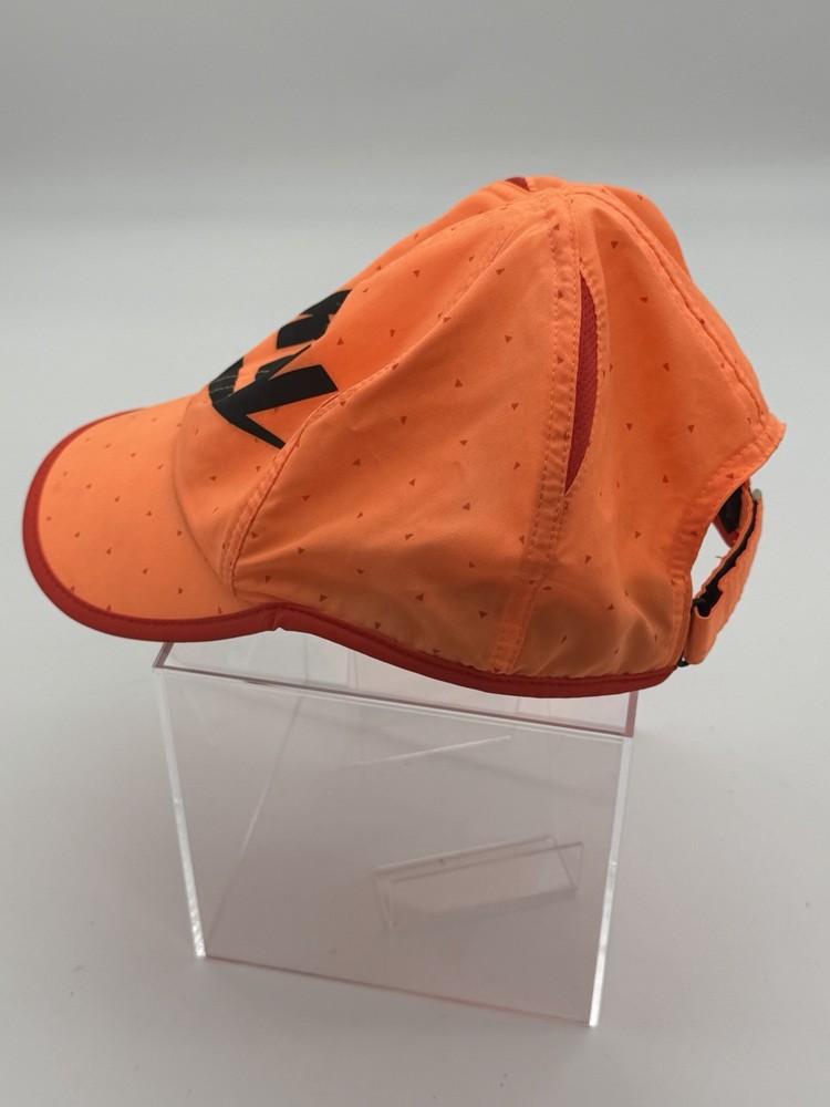 Nike Featherlight RUN Dri-Fit Hat Orange Triangle Pattern Adjustable Running Cap