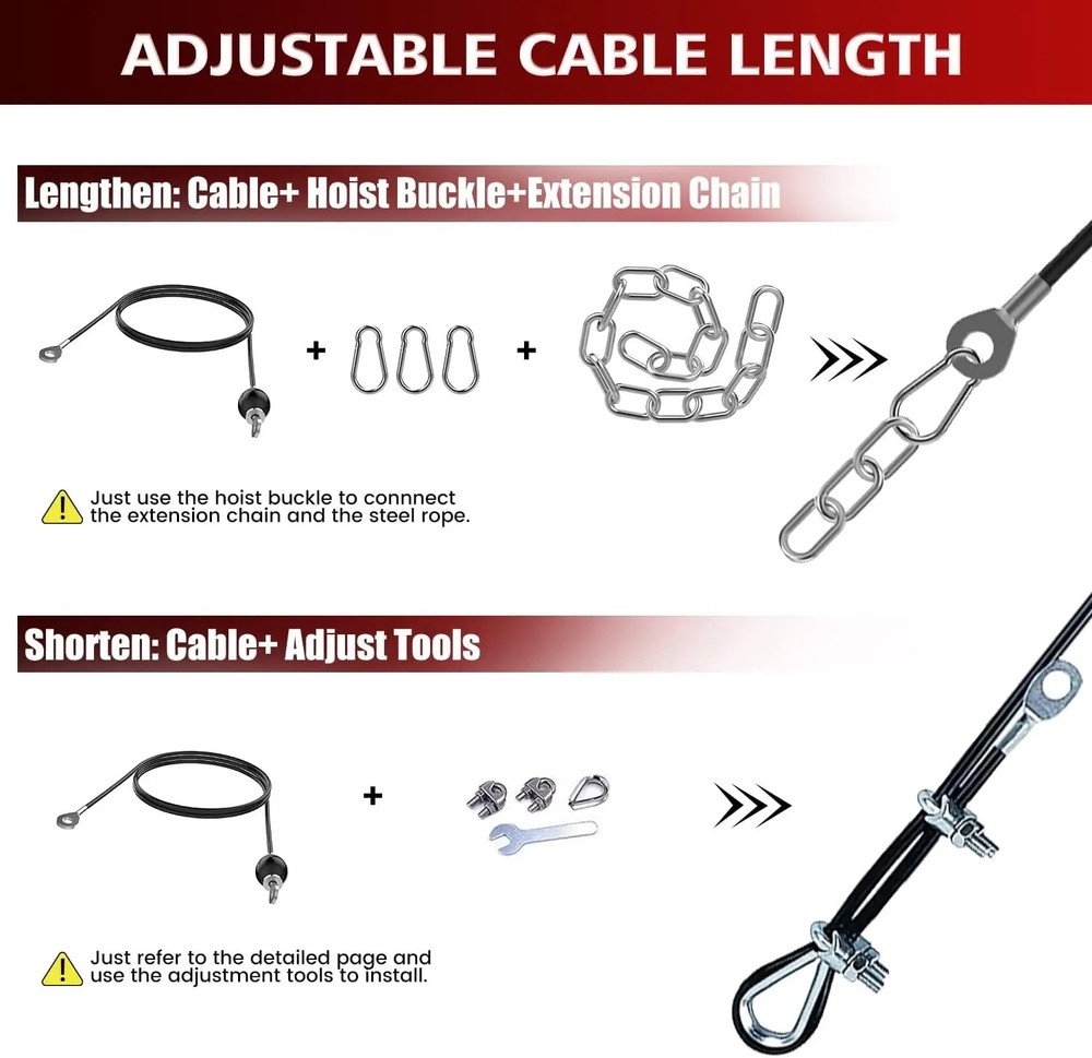 Home Gym Cable Pulley System Pulldown Tricep Bicep Workout Adjustable