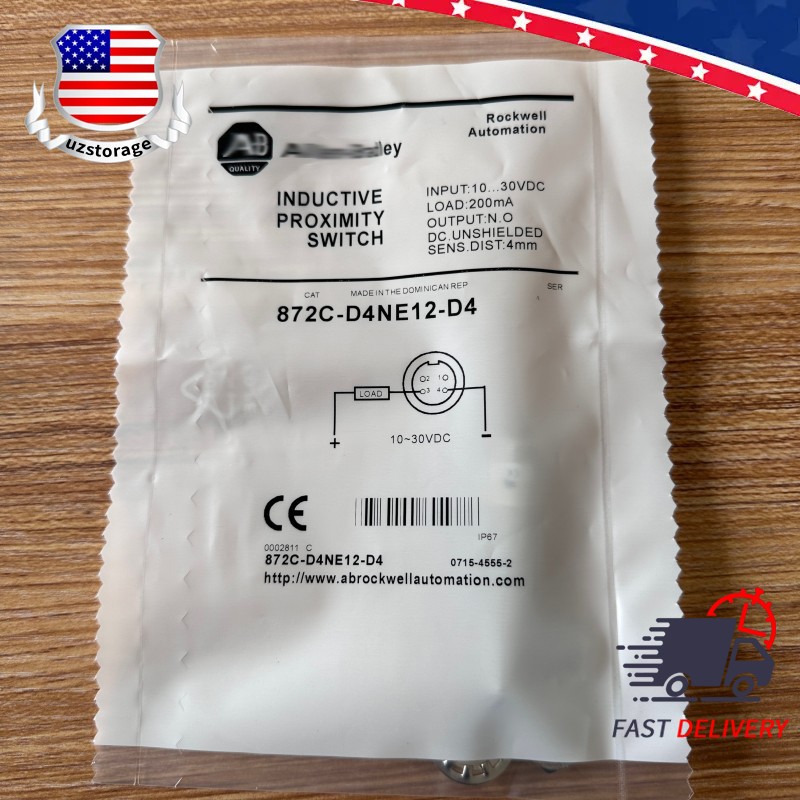 For Allen Bradley 872C-D4NE12-D4 NO 4-Pin 4mm Inductive Proximity Sensor Switch