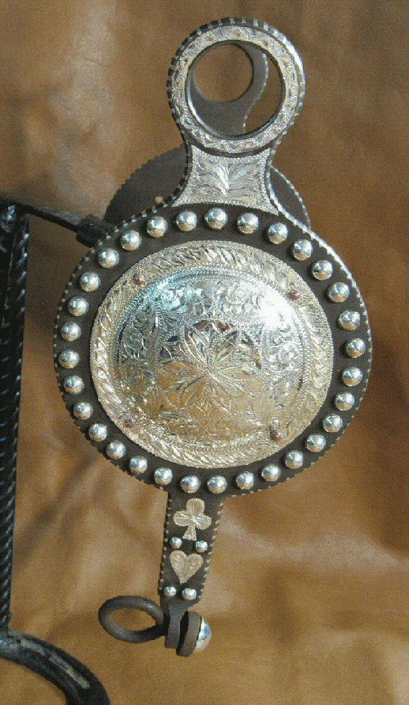 E Garcia Silver Bit Big Solid Concho Salinas Mouth Brown Finish