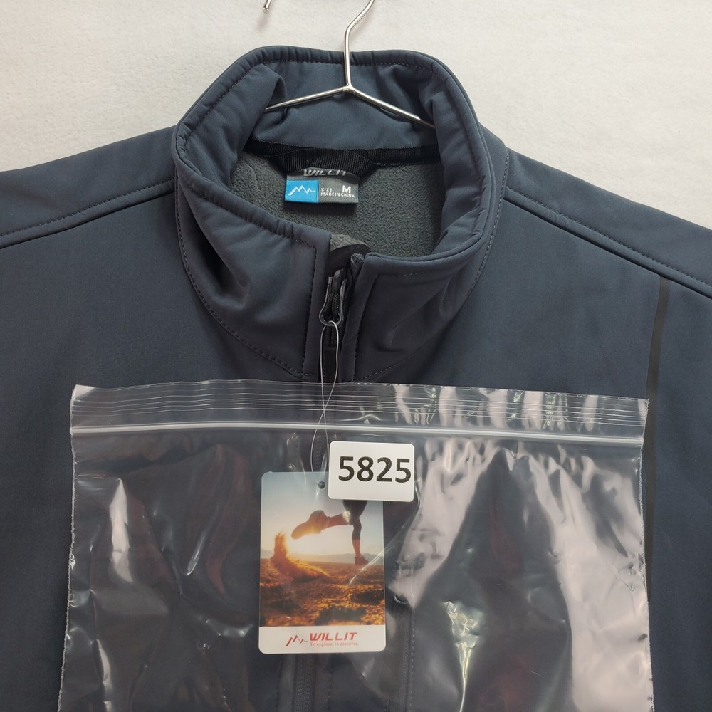 Willit Golf Vest Men's Medium Gray Polyester Stretch Fleece Softshell Full Zip