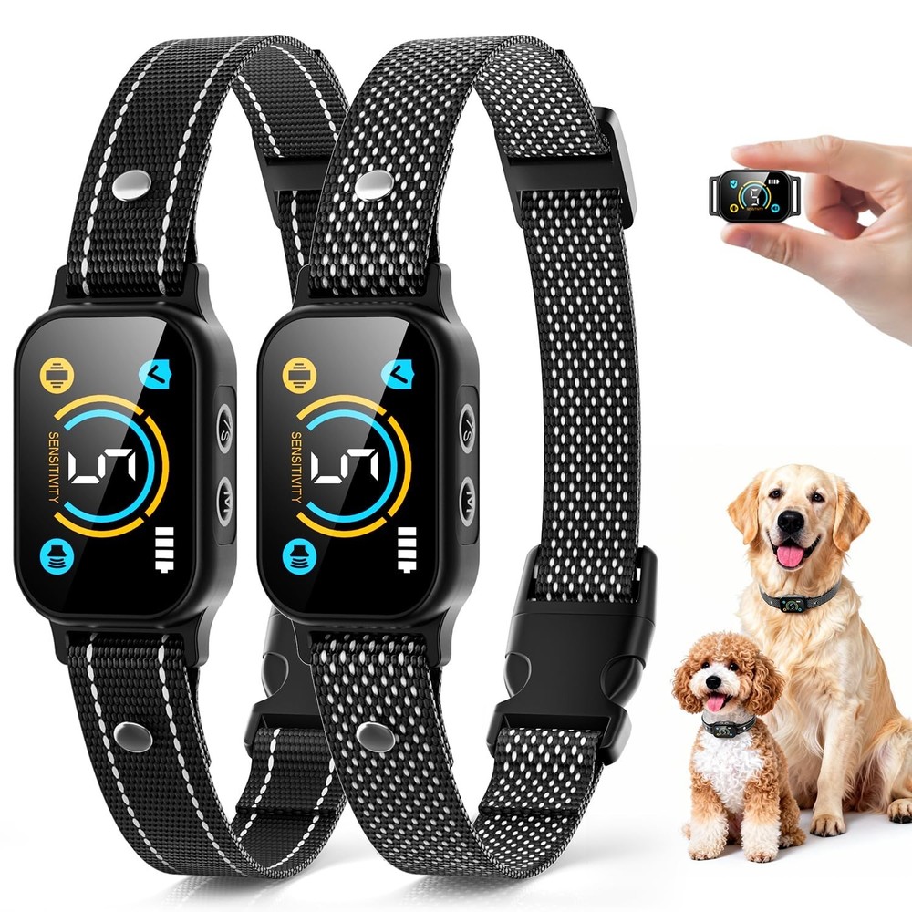 2 Pack Bark Collar, Smart Dog Bark Collar for Large Medium Small Dogs