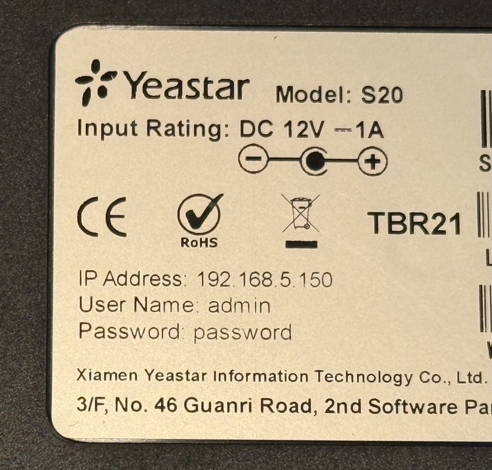 Yeastar S20 VoIP PBX