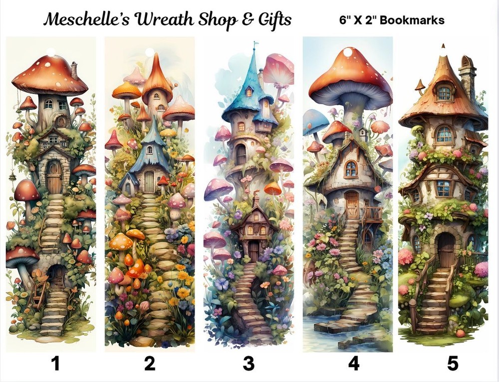 Gnome Houses Themed Bookmarks