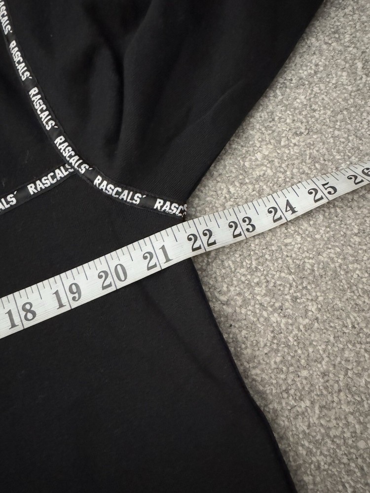 Mens Rascal Casual Black Pullover Half Zip Size XL