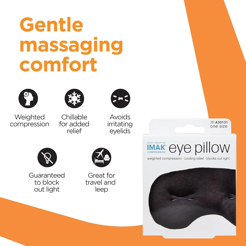 Eye Pillow - Compression Eye Mask for Headache Support - Soothes Strain - Eases