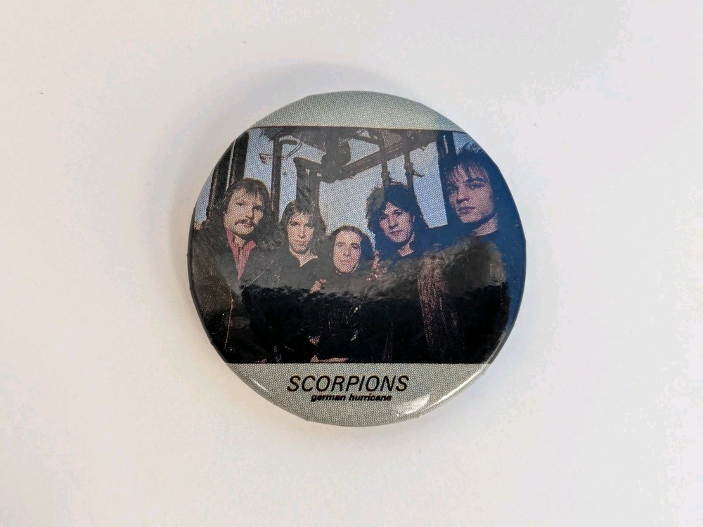 Scorpions German Hurricane Vintage 80s Button Pin