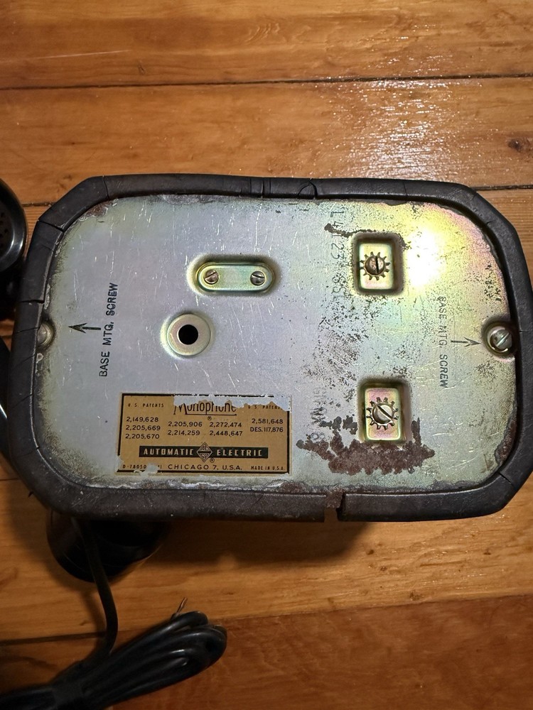 Rotary Phone Black Vintage Unknown Working Condition