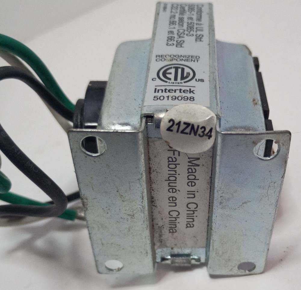 Electrical step-down transformer used to power low-voltage devices doorbell