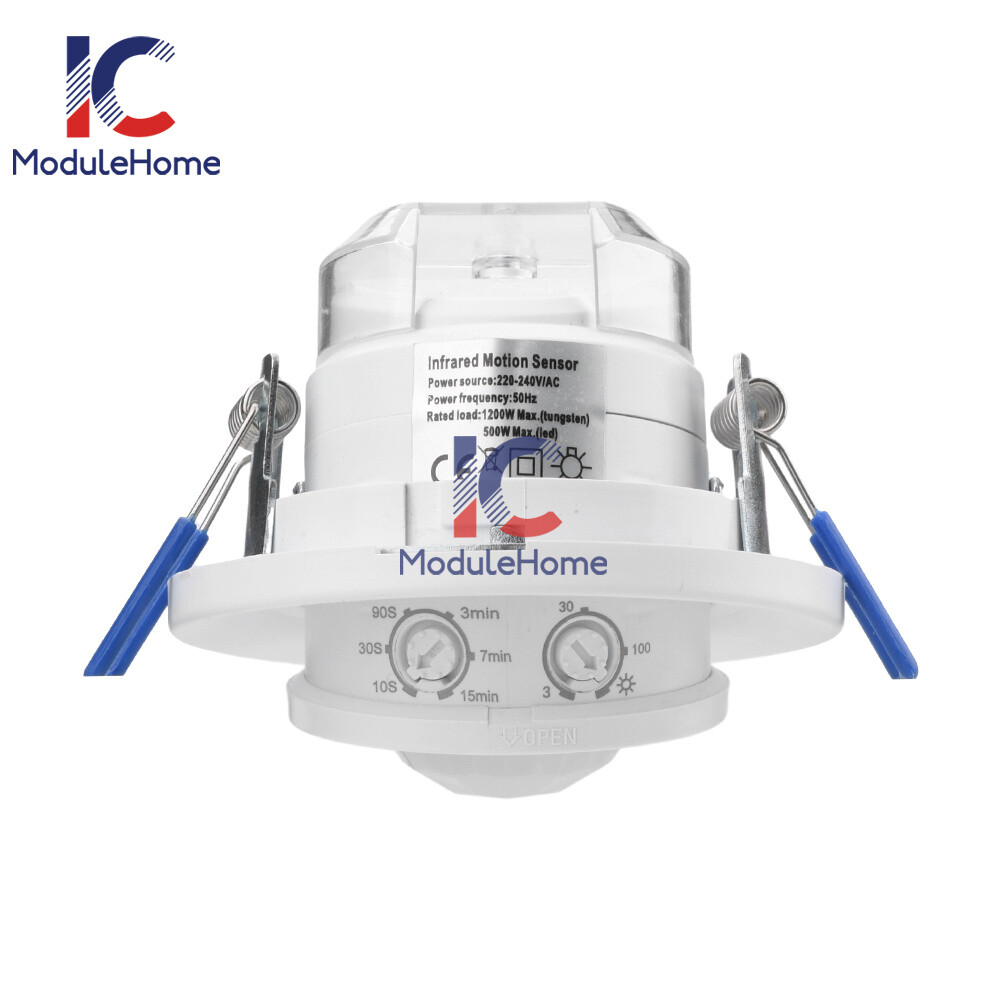 AC220-240V PIR Motion Sensor Detection Embedded Rotary 360° Motion Sensor-