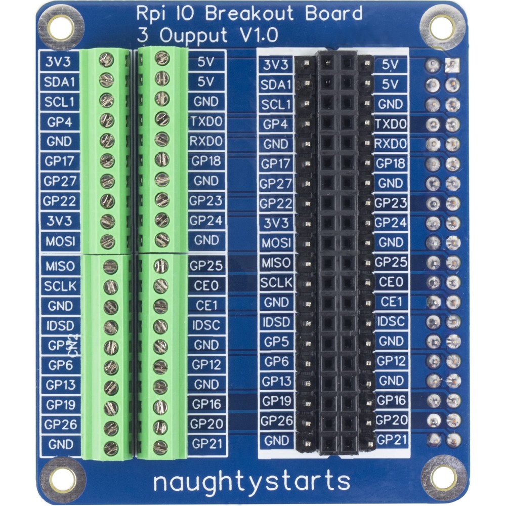 GPIO Super Breakout Board for Raspberry Pi 3 Types Output Terminal Blocks