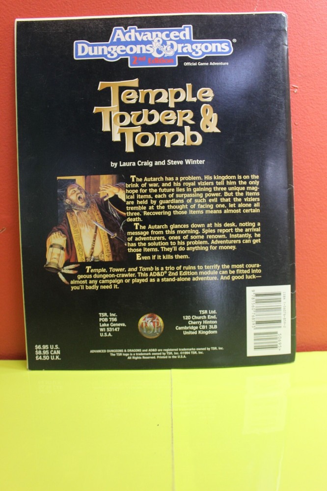 TSR Advanced Dungeons & Dragons Temple Tower & Tomb (See DESCRIPTION)