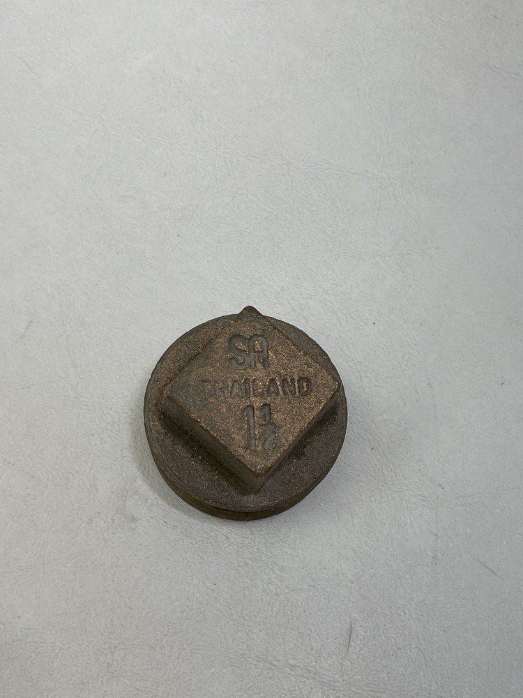 SA SIAM BRASS SQUARE HEAD SOLID PIPE PLUG 1 1/2" FITTING MARINE BOAT