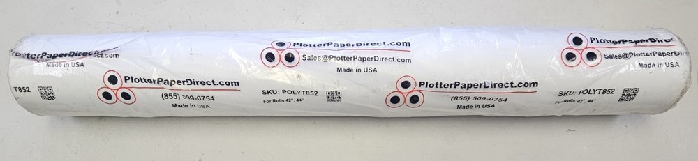 Plotter Paper Direct POLYT852 Poly Pro Matte Roll –36" roll Fits 42″ & 44″ Width