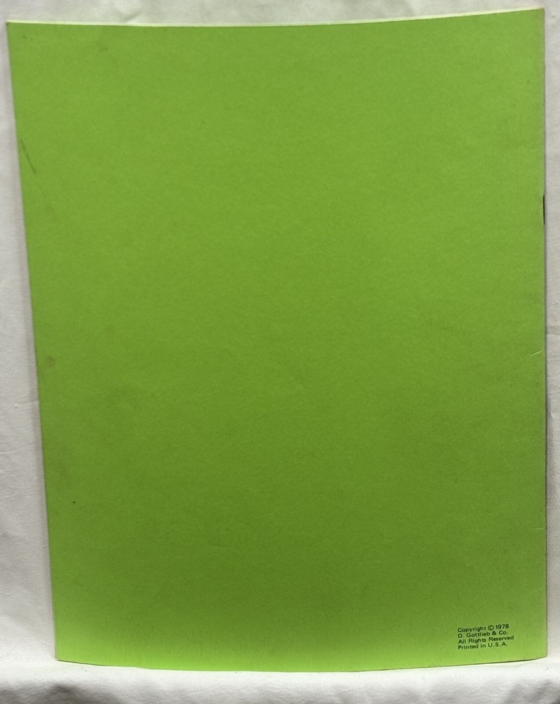 ORIGINAL-GOTTLIEB-DRAGON-INSTRUCTION MANUAL