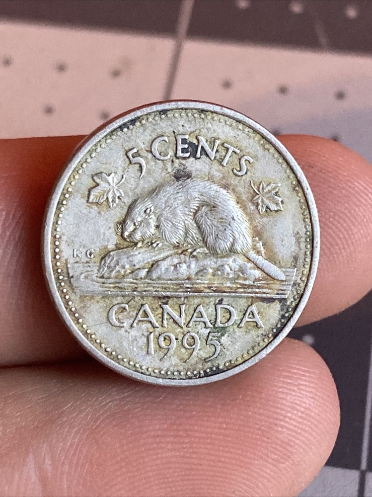 Vintage 1995 Canada 5 Cents Coin