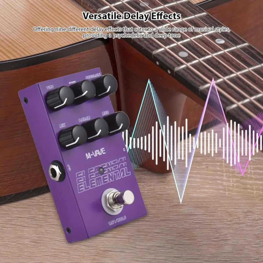M-Vave Elemental Guitar Delay Effects Pedal / 9 Delay Effects