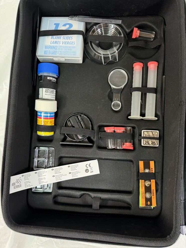 MICROSCOPE MACRO VIEW EDU Science 900x COMPLETE SET & CARRYING CASE