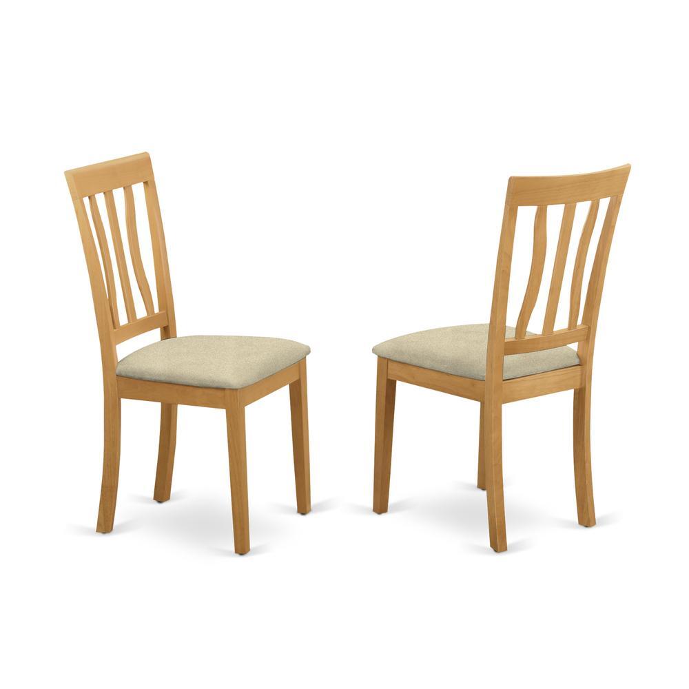 DLAN5-OAK-C 5 PC Dinette Table set - Dining Table and 4 Dining Chairs
