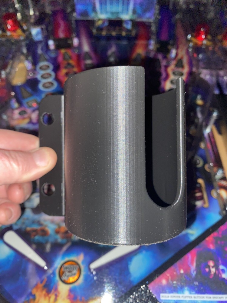 Pinball Machine Cup/Drink/Pop/Soda Holder Front or Side Mount BLACK