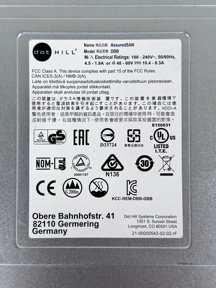 Quantum QXS 24-bay SAS disk array w/ Dual 3-07366-01 Modules