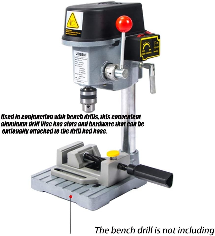 Aluminum Mini Vise Drill Press Clamp with Quick Release & Non-Slip Handle