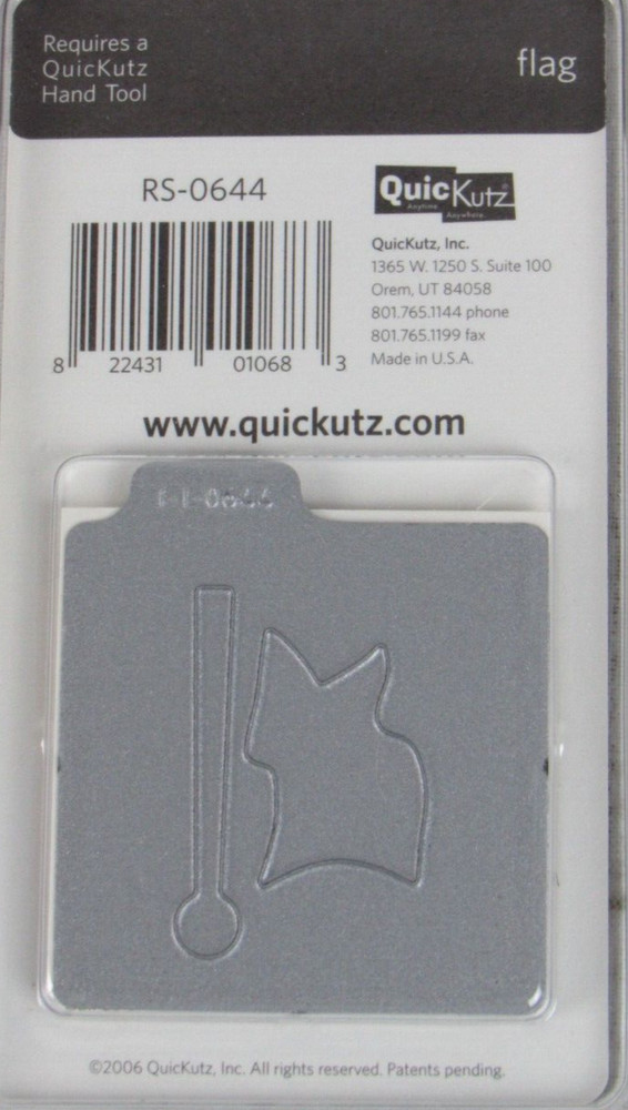 QuicKutz Flag 2x2, 1 Cutting Die Set RS-0644