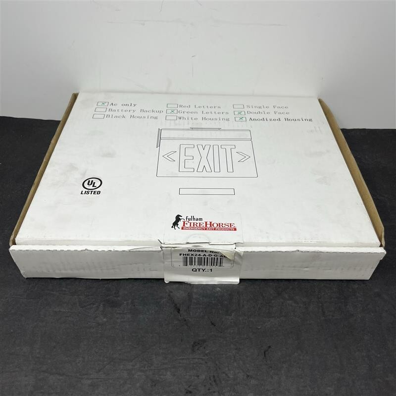 Fulham Exit Sign FHEX24-A-D-G-AC