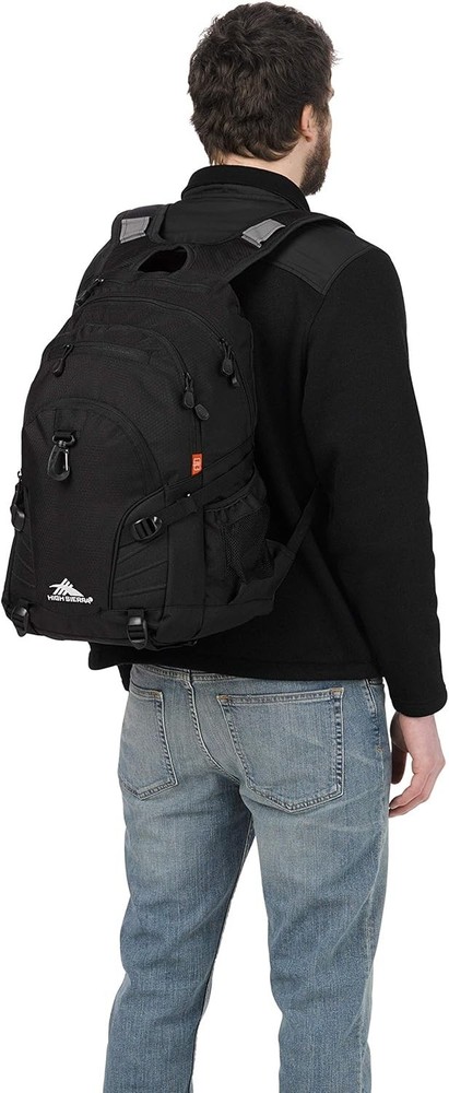 Versatile Loop Backpack with Tablet Sleeve - Stylish Black Work & Travel Bag