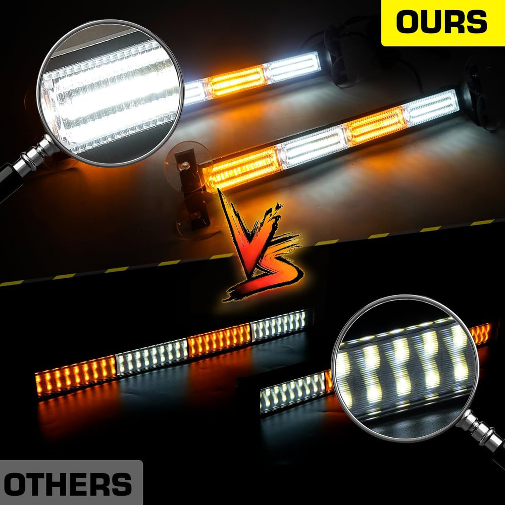 2X17.7 Traffic Advisor Light Bar W/Digital Display Controller Windshield LED Eme
